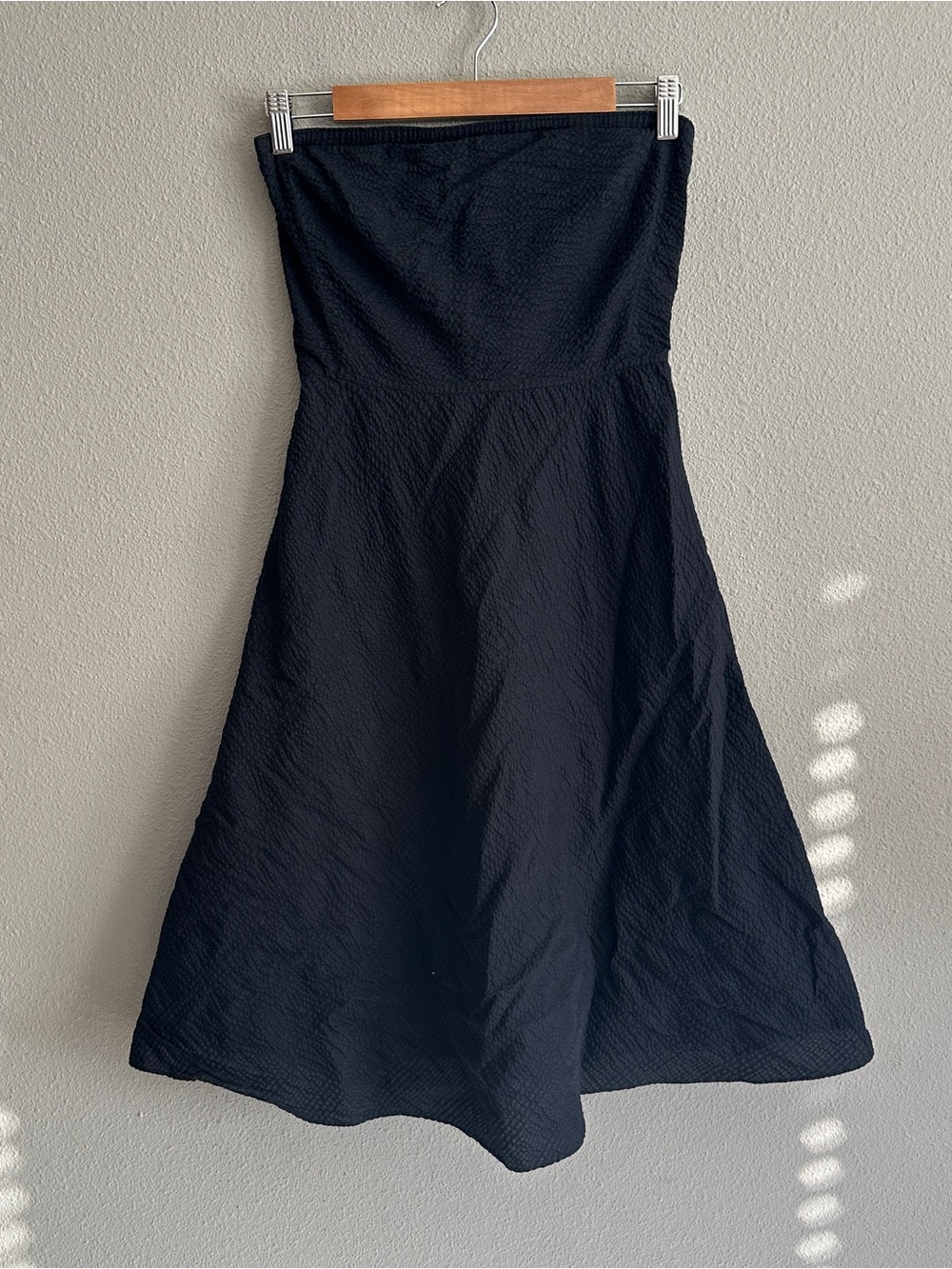 J. Crew Strapless Black A-Line Midi Dress 4